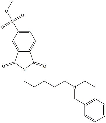 N-[5-(Ethylbenzylamino)pentyl]-5-(methylsulfo)phthalimide Struktur