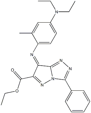 (7Z)-7-[[2-Methyl-4-(diethylamino)phenyl]imino]-3-phenyl-7H-pyrazolo[5,1-c]-1,2,4-triazole-6-carboxylic acid ethyl ester Struktur