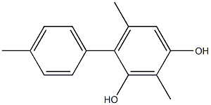 2,5-Dimethyl-4-(4-methylphenyl)benzene-1,3-diol Struktur