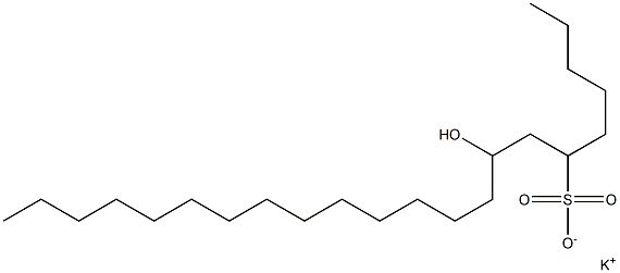 8-Hydroxydocosane-6-sulfonic acid potassium salt Struktur