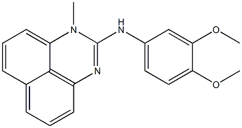 2-(3,4-Dimethoxyanilino)-1-methyl-1H-perimidine Struktur