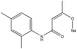 N-(3-Sodiooxycrotonoyl)-2,4-dimethylaniline Struktur