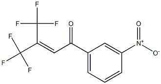 1-(3-Nitrophenyl)-4,4,4-trifluoro-3-trifluoromethyl-2-buten-1-one Struktur