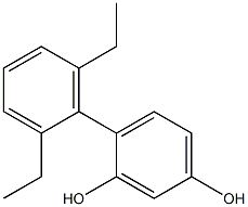 4-(2,6-Diethylphenyl)benzene-1,3-diol Struktur