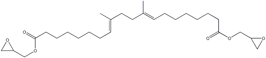 8,11-Dimethyl-7,11-octadecadiene-1,18-dicarboxylic acid bis(oxiranylmethyl) ester Struktur