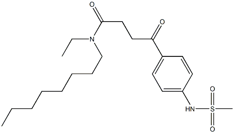 N-Ethyl-N-octyl-4-(4-methylsulfonylaminophenyl)-4-oxobutyramide Struktur