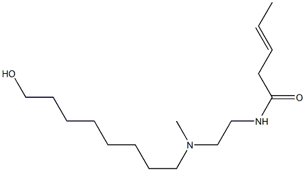 N-[2-[N-(8-Hydroxyoctyl)-N-methylamino]ethyl]-3-pentenamide Struktur