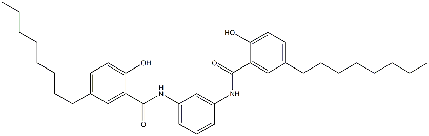 N,N'-Bis(5-octylsalicyloyl)-m-phenylenediamine Struktur