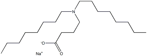 4-(Dioctylamino)butyric acid sodium salt Struktur