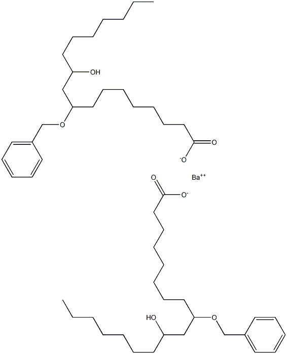 Bis(9-benzyloxy-11-hydroxystearic acid)barium salt Struktur