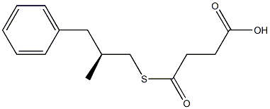 4-[[(2S)-2-Methyl-3-phenylpropyl]thio]-4-oxobutanoic acid Struktur