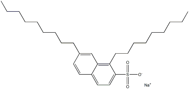 1,7-Dinonyl-2-naphthalenesulfonic acid sodium salt Struktur