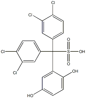 Bis(3,4-dichlorophenyl)(2,5-dihydroxyphenyl)methanesulfonic acid Struktur