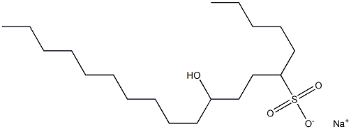 9-Hydroxynonadecane-6-sulfonic acid sodium salt Struktur