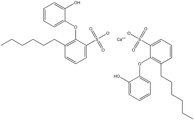 Bis(2'-hydroxy-6-hexyl[oxybisbenzene]-2-sulfonic acid)calcium salt Struktur