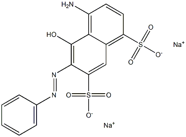 4-Amino-5-hydroxy-6-(phenylazo)-1,7-naphthalenedisulfonic acid disodium salt Struktur