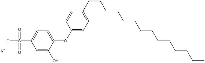 2-Hydroxy-4'-tetradecyl[oxybisbenzene]-4-sulfonic acid potassium salt Struktur