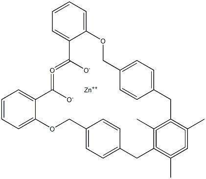 Bis[[4-(mesitylmethyl)benzyl]salicylic acid] zinc salt Struktur