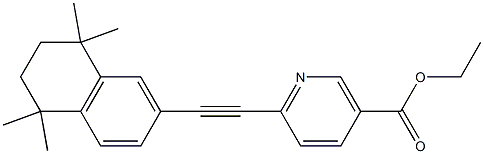 6-[[(1,2,3,4-Tetrahydro-1,1,4,4-tetramethylnaphthalen)-6-yl]ethynyl]nicotinic acid ethyl ester Struktur