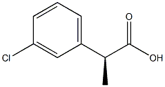 [S,(+)]-2-(m-Chlorophenyl)propionic acid Struktur