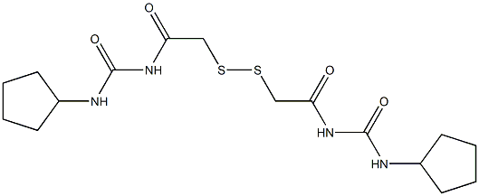 1,1'-(Dithiobismethylenebiscarbonyl)bis[3-cyclopentylurea] Struktur