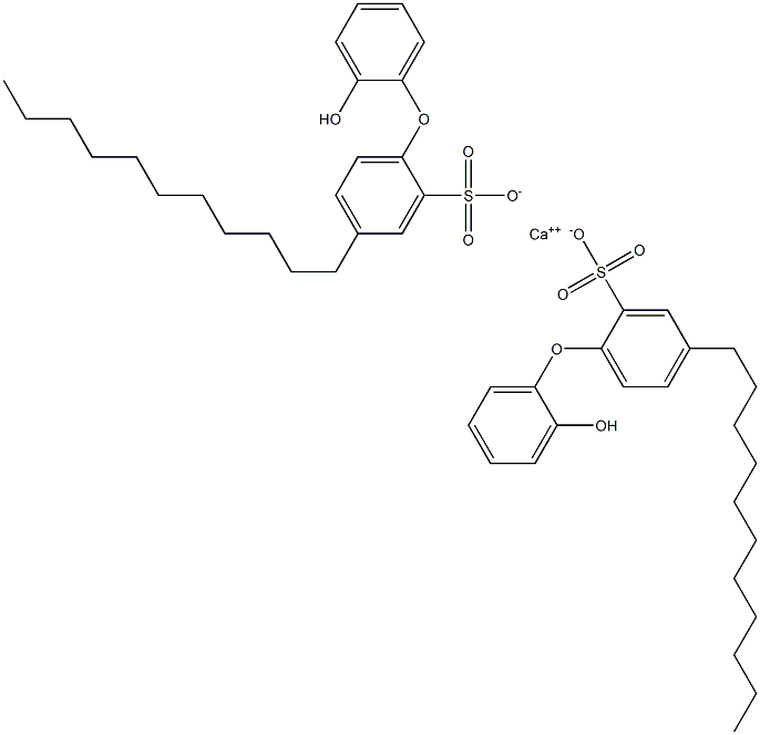 Bis(2'-hydroxy-4-undecyl[oxybisbenzene]-2-sulfonic acid)calcium salt Struktur