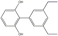 2-(3,5-Diethylphenyl)benzene-1,3-diol Struktur