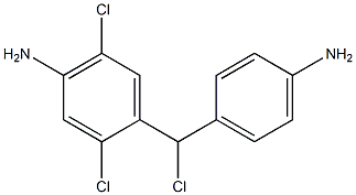 (4-Aminophenyl)(2,5-dichloro-4-aminophenyl)chloromethane Struktur