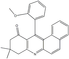 8,9-Dihydro-9,9-dimethyl-12-(2-methoxyphenyl)benz[a]acridin-11(10H)-one Struktur