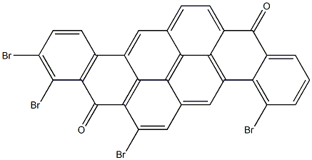 4,7,9,10-Tetrabromo-8,16-pyranthrenedione Struktur