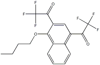 2,4-Bis(trifluoroacetyl)-1-butyloxynaphthalene Struktur