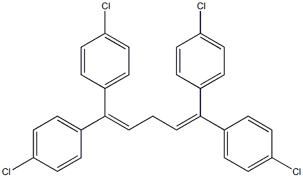 1,1,5,5-Tetrakis(4-chlorophenyl)-1,4-pentadiene Struktur