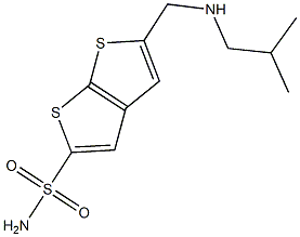 5-[(2-Methylpropylamino)methyl]thieno[2,3-b]thiophene-2-sulfonamide Struktur