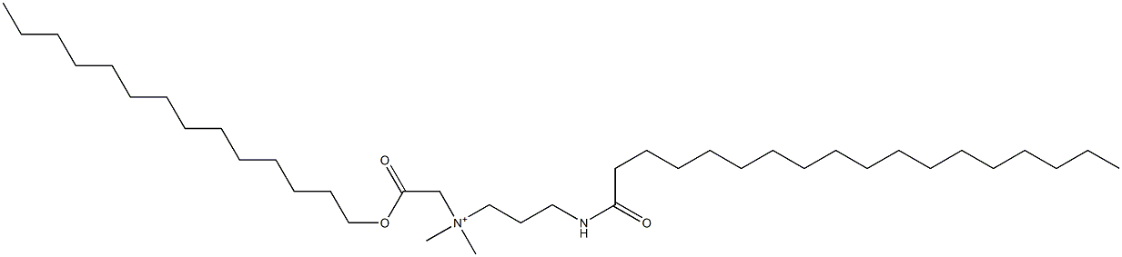 N,N-Dimethyl-3-[(1-oxooctadecyl)amino]-N-[2-oxo-2-(tetradecyloxy)ethyl]-1-propanaminium Struktur