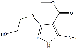 5-Amino-3-(2-hydroxyethoxy)-1H-pyrazole-4-carboxylic acid methyl ester Struktur