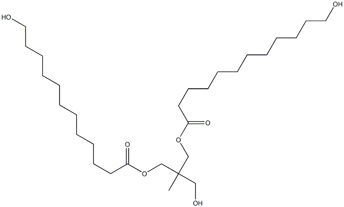 Bis[12-(hydroxy)dodecanoic acid]2-(hydroxymethyl)-2-methyl-1,3-propanediyl ester Struktur