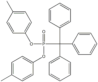 Triphenylmethylphosphonic acid bis(4-methylphenyl) ester Struktur