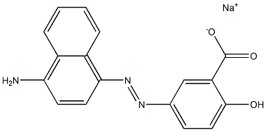 5-(4-Amino-1-naphtylazo)salicylic acid sodium salt Struktur