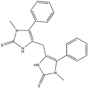 4,4'-Methylenebis(1-methyl-5-phenyl-4-imidazoline-2-thione) Struktur