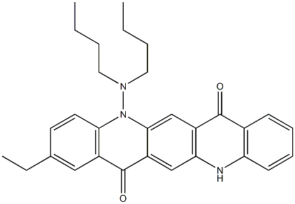 5-(Dibutylamino)-2-ethyl-5,12-dihydroquino[2,3-b]acridine-7,14-dione Struktur