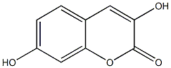 3-Hydroxy-7-(2H)hydroxy-2H-1-benzopyran-2-one Struktur