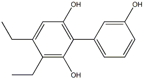 3,4-Diethyl-1,1'-biphenyl-2,3',6-triol Struktur