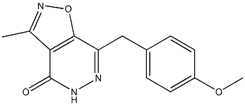 3-Methyl-7-(4-methoxybenzyl)isoxazolo[4,5-d]pyridazin-4(5H)-one Struktur