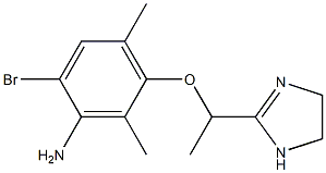 2-[1-(3-Amino-2-methyl-6-methyl-4-bromophenoxy)ethyl]-2-imidazoline Struktur