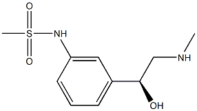 N-[3-[(S)-1-Hydroxy-2-(methylamino)ethyl]phenyl]methanesulfonamide Struktur