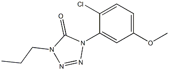 1-(2-Chloro-5-methoxyphenyl)-4-propyl-1H-tetrazol-5(4H)-one Struktur