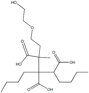 Butane-1,2,3-tricarboxylic acid 3-[2-(2-hydroxyethoxy)ethyl]1,2-dibutyl ester Struktur