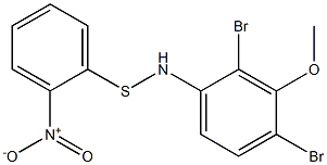 N-[(2-Nitrophenyl)thio]-N-(2,4-dibromo-3-methoxyphenyl)amine Struktur