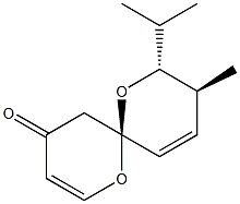 (6S,8R,9S)-9-Methyl-8-isopropyl-1,7-dioxaspiro[5.5]undeca-2,10-dien-4-one Struktur