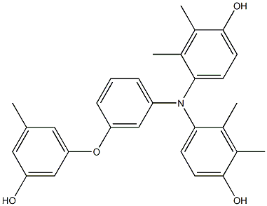 N,N-Bis(4-hydroxy-2,3-dimethylphenyl)-3-(3-hydroxy-5-methylphenoxy)benzenamine Struktur